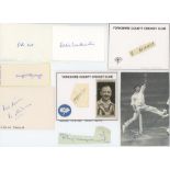 Yorkshire C.C.C. autographs 1910s-2010s. A selection of approximately seventy signatures in ink