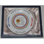 Sri Lanka v England 'First Test Match. 100 Years'. Rare commemorative plate by Aynsley potteries