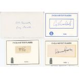 England Test and county cricket autographs 1920s-2000s. A selection of over sixty signatures in