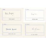 Test and County cricketers. Forty very nicely signed and presented postcard size white cards.