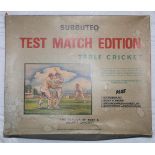 Subbuteo Table Cricket 1970s. 'Test Match Edition' in original box. Appears complete with cloth