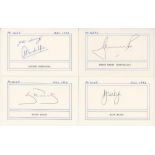 International Test cricketers. Twenty eight very nicely signed and presented postcard size white
