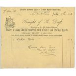 William Gunn and Richard Daft of Nottinghamshire. 'Bought of R. Daft, Midland Counties Cricket &