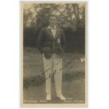 Frank Edward Woolley. Kent & England 1906-1938. Sepia real photograph postcard of Woolley standing