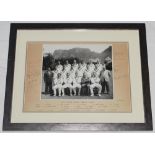 M.C.C. 1956/57. Official black and white photograph of the M.C.C. team who toured South Africa in