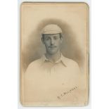 Kenneth Iltyd Nicholl. Middlesex 1904. Original sepia carte de visite photograph of Nicholl head and