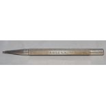 'Arsenal'. Silver hallmarked propelling pencil. The retro design silver pencil measures 4.75" long