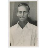 Joseph 'Joe' Hardstaff junior. Nottinghamshire & England 1930-1955. Mono real photograph plain