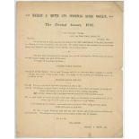 Sporting News Agency fixture lists 1887 and 1892. Two four page printed fixtures lists published