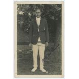 Albert John Holmes. Sussex 1922-1939. Mono real photograph postcard of Holmes, full length,