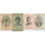 'Principal Cricket Fixtures' 1902-1910. Four original fixture cards published by the Cricket