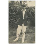 Edward Henry 'Ted' Bowley. Sussex, Auckland & England 1912-1934. Mono real photograph postcard of