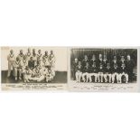Cricket teams and players postcards 1930s-1950s. Six mono real photograph postcards including West