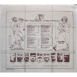 England v Australia, Headingley 1981. 'The Test Match of the Century'. Silk square commemorating