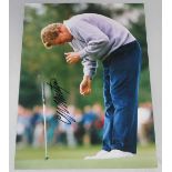 Colin Montgomerie. 'Monty's Miss'. Large colour photograph of Montgomerie having famously just