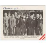 M.C.C. tour of Australia 1946/47. Official folding Christmas card from the tour. With cover