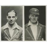 Yorkshire. Two mono real photograph advertising postcards, 'Famous Professionals at Gamage's'. One