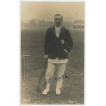 John Berry 'Jack' Hobbs. Surrey & England 1905-1934. Sepia real photograph plain back postcard of