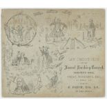 'Law Cricket Club Annual Smoking Concert' 1884. Original printed card announcing the annual