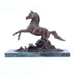 Annette Yarrow, British (b 1932) Bronze Sculpture "Model of a Horse" on Marble Base. Signed and