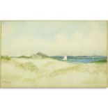 Gerard Hardenbergh, American (1855 - 1915) Watercolor "Beachscape". Signed and dated 1897 lower