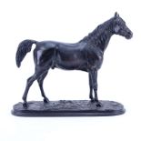 Pierre Jules Mene, French (1810 - 1879) "Ibrahim Arabian Horse" Bronze Sculpture. Signed. Rubbing to