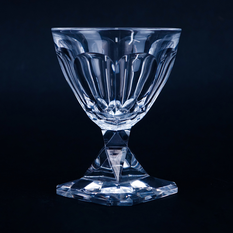 Ten (10) Baccarat Latour Maubourg Crystal Stems. All signed appropriately. Panel cut bowl with - Image 2 of 6