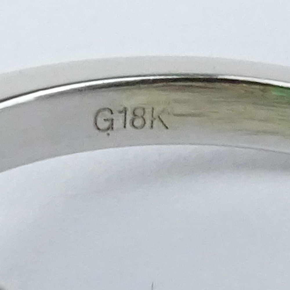 GIA Certified and Rodrigo Giraldo Certified Colombian Emerald, Diamond and 18 Karat White Gold Ring. - Image 3 of 6