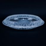 Large Lalique Crystal Marguerites Centerpiece Bowl. Signed. Scratches on bottom from use and