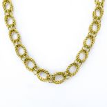 Vintage Tiffany & Co Schlumberger 18 Karat Yellow Gold Open Link Necklace. Signed, stamped 750. Very