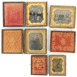 Lot of Four (4) 19th Century Cased Daguerreotypes. Unsigned. Condition commensurate to age with