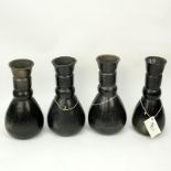 Collection of Four (4) Mexican Blackware Pottery Vases