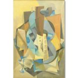 Attributed to Bela Kadar, Hungarian (1877 - 1956) Oil on Canvas "Composition" Signed Lower Right