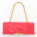 Trina Turk Salmon Pink Patent Leather Clutch