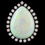 Large Vintage K. Goldschmidt Jewelers Pear Shape Opal,