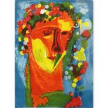 Sandro Chia, Italian (b. 1947) Color Etching "Bust Of Man"
