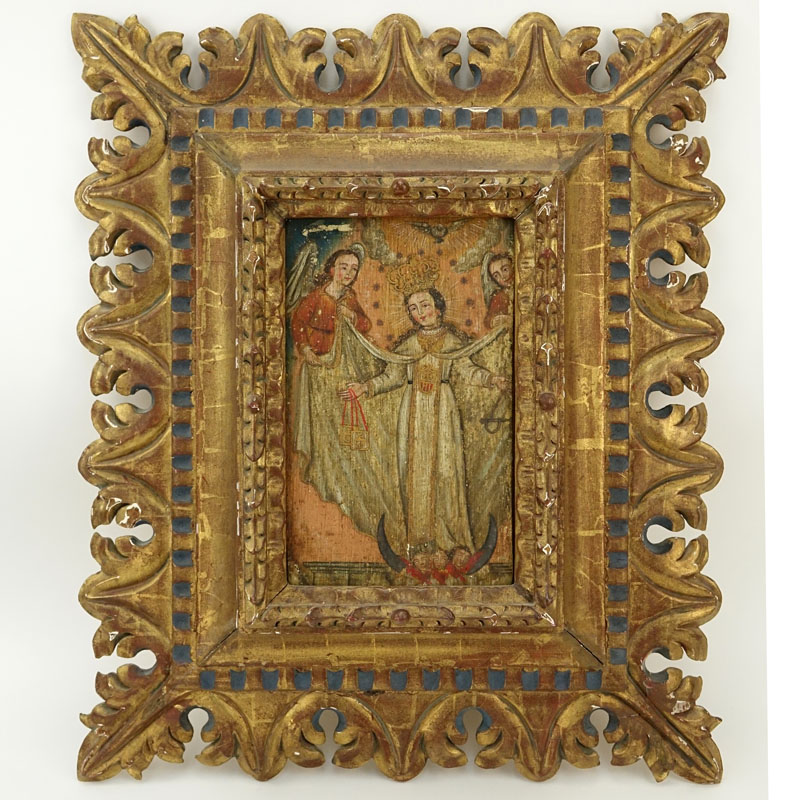 19th Century South American Icon Painted - Image 2 of 7