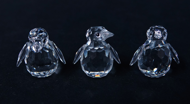 Four (4) Swarovski Crystal Animal Figurine in Original Boxes. Includes: Four miniature penguins 1-5 - Image 3 of 5