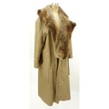 Men's Birger Christensen Hermes Fur Lined Poplin Trench Coat. Detachable beaver fur collar and deta