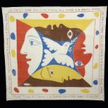 Pablo Picasso, Spanish (1881-1973) "Commemorative Foulard Festival Mondial de la Jeunesse et des Es