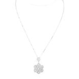 Contemporary Approx. 2.60 Carat Round Brilliant Cut Diamond and 14 Karat White Gold Pendant Necklac