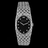 Lady's Vintage Audemars Piquet 18 Karat White Gold Bracelet Watch with Manual Movement, Diamond Hou