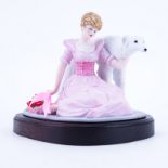Louis Icart "1914 Coursing" Bisque Porcelain Figurine on Fitted Wooden Base. Signed and numbered 19