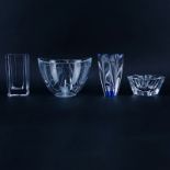 Collection of Four (4) Vintage Crystal Tableware. Includes: Orrefors Mayflower vase, Orrefors bowl,