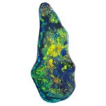 Important Opal Association Incorporated Certified 152.0 Carat "Black Knight" Black Opal. Mined in L