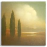 Donna McGinnis, American (20/21st Century) Oil on canvas "Tuscan Evening" Signed and titled en vers