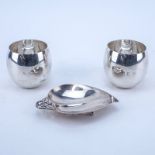 Three (3) Pieces Tiffany & Co Sterling Silver Table Top Items. Includes 2 cups 3