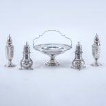 Miscellaneous Lot of Five (5) Pieces Sterling Silver Table Top Items. Includes 2