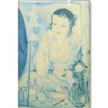 Isaac Grünewald, Swedish (1889-1946) Watercolor, Lady at Her Dressing Table. Si