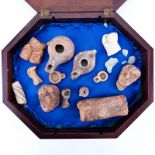 Collection of Fourteen (14) Greco Roman Artifacts. Includes miniatures, busts, o